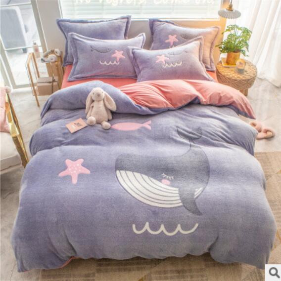 3D Cartoon Whale 14204 Bed Pillowcases Quilt