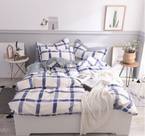 3D Checkered 30280 Bed Pillowcases Quilt