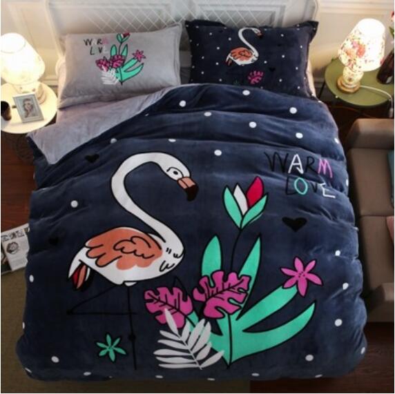3D Flamingo 18028 Bed Pillowcases Quilt