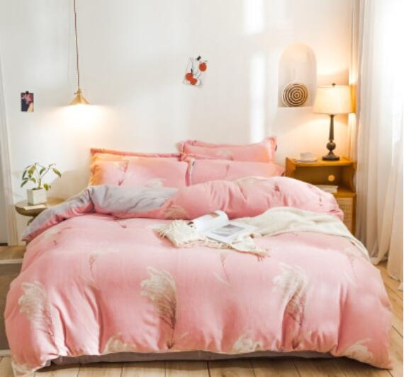 3D Light Pink 20105 Bed Pillowcases Quilt