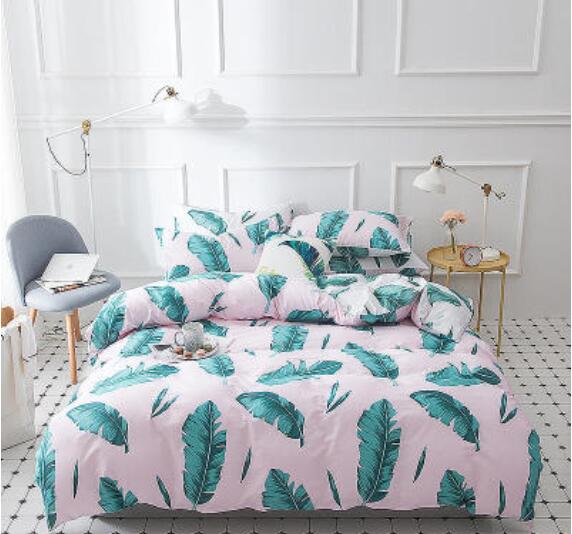 3D Big Leaves 17104 Bed Pillowcases Quilt