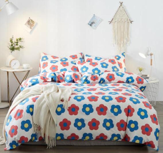 3D Blue And Red Flowers 15069 Bed Pillowcases Quilt