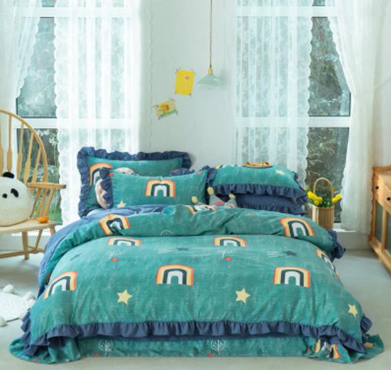 3D Rainbow Star 17164 Bed Pillowcases Quilt
