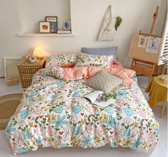 3D Colorful Floral 16105 Bed Pillowcases Quilt