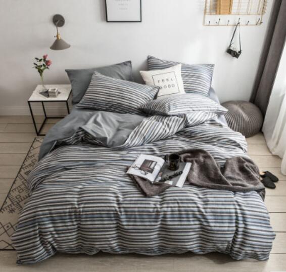 3D Grey Stripes 15070 Bed Pillowcases Quilt