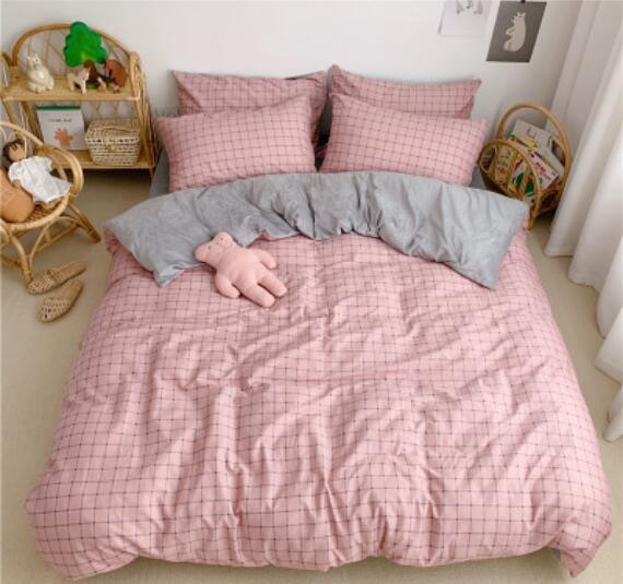 3D Pink Small Lattice 18053 Bed Pillowcases Quilt