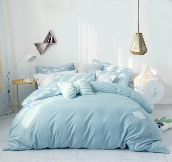 3D Light Blue Clouds 20265 Bed Pillowcases Quilt