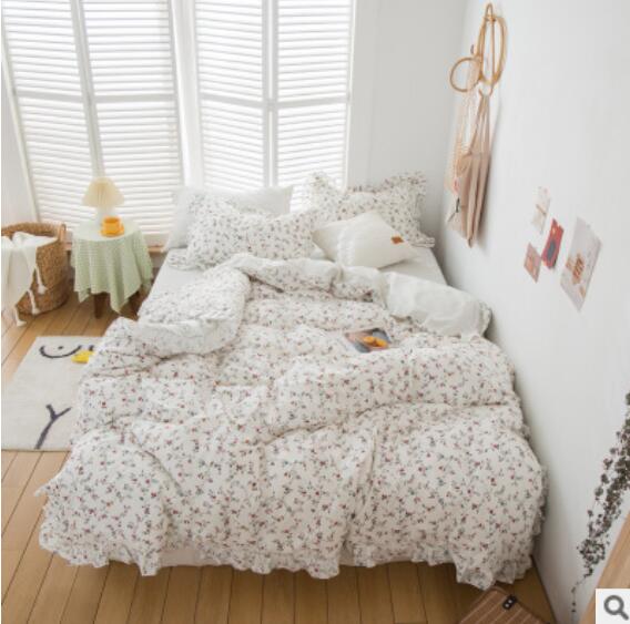 3D White Floral 40314 Bed Pillowcases Quilt