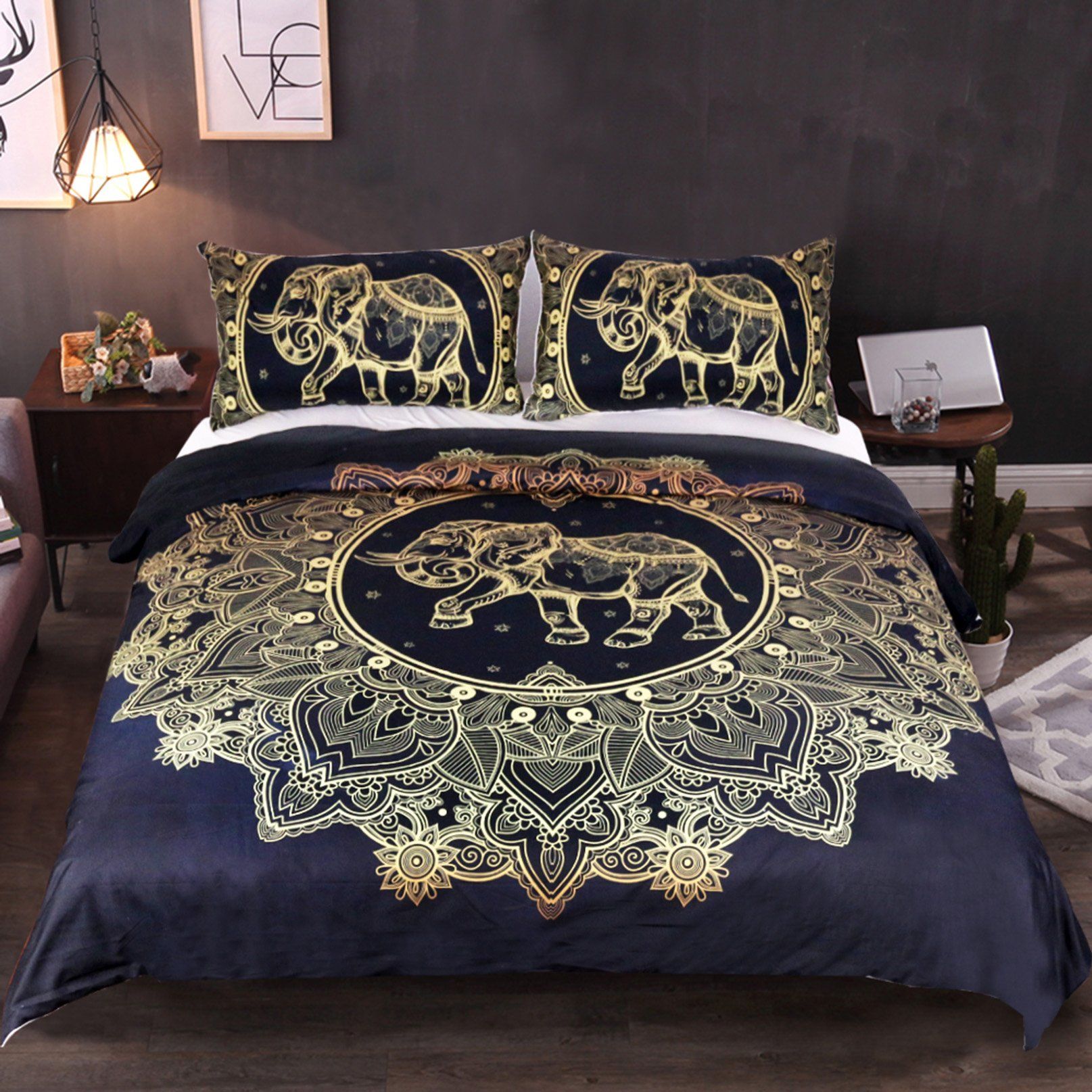 3D Mandala Elephant 193 Bed Pillowcases Quilt Wallpaper AJ Wallpaper