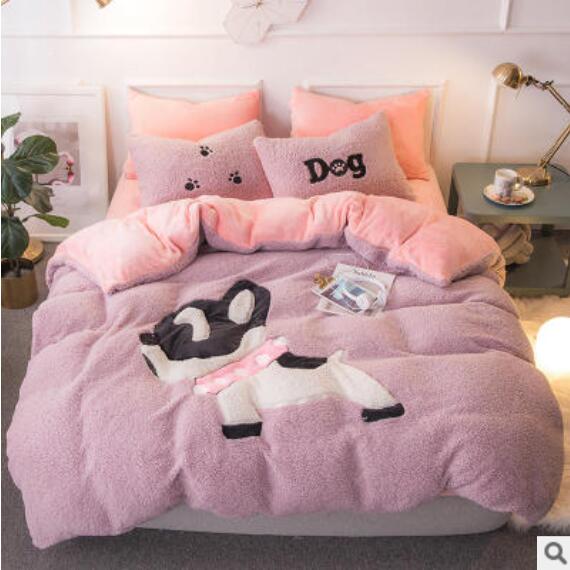 3D Pink Dog 40052 Bed Pillowcases Quilt