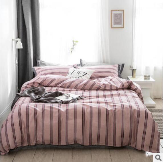 3D Pink Stripes 18114 Bed Pillowcases Quilt
