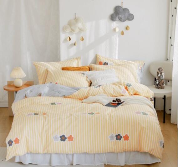 3D Yellow Vertical Striped Stars 20032 Bed Pillowcases Quilt