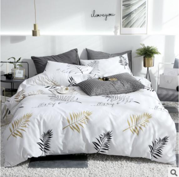 3D Leaves 16065 Bed Pillowcases Quilt