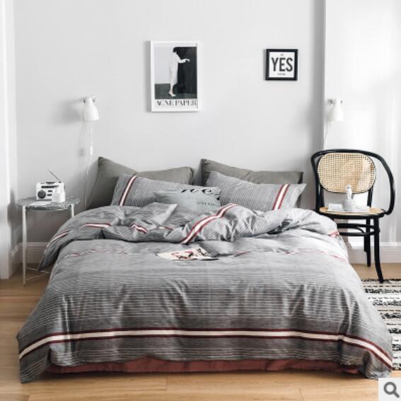 3D Dark Gray Stripes 40142 Bed Pillowcases Quilt