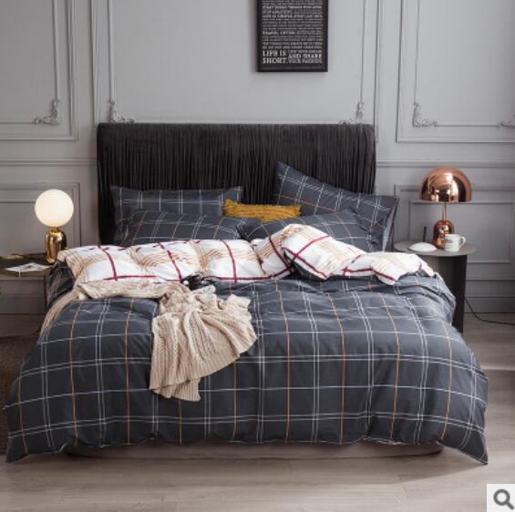 3D Black Grid 14222 Bed Pillowcases Quilt