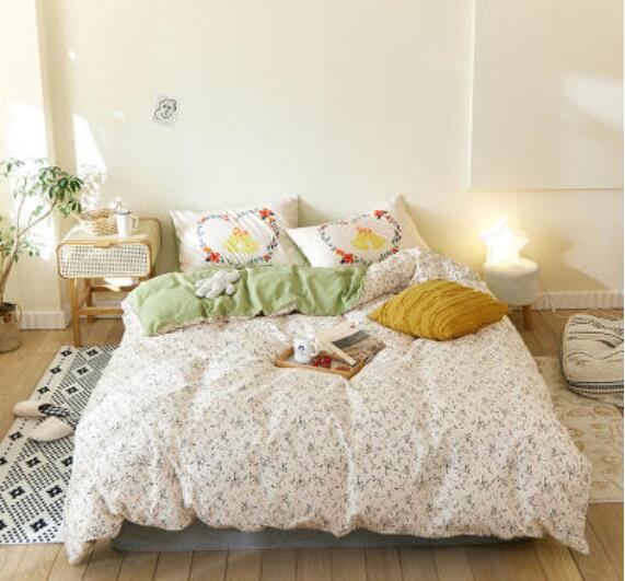 3D Light Colored Floral 50061 Bed Pillowcases Quilt