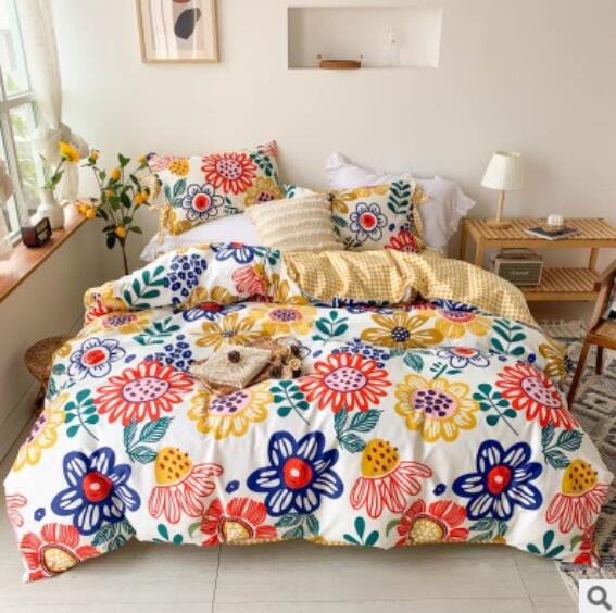 3D Colored Flowers 50058 Bed Pillowcases Quilt
