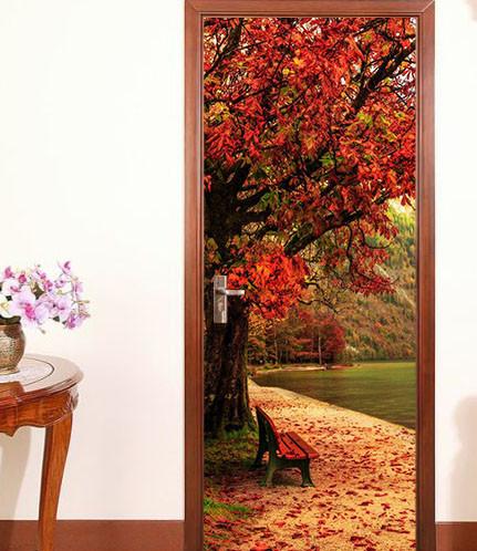 3D natural landscape door mural Wallpaper AJ Wallpaper