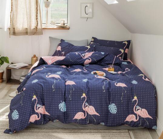 3D Flamingo Leaves 20222 Bed Pillowcases Quilt