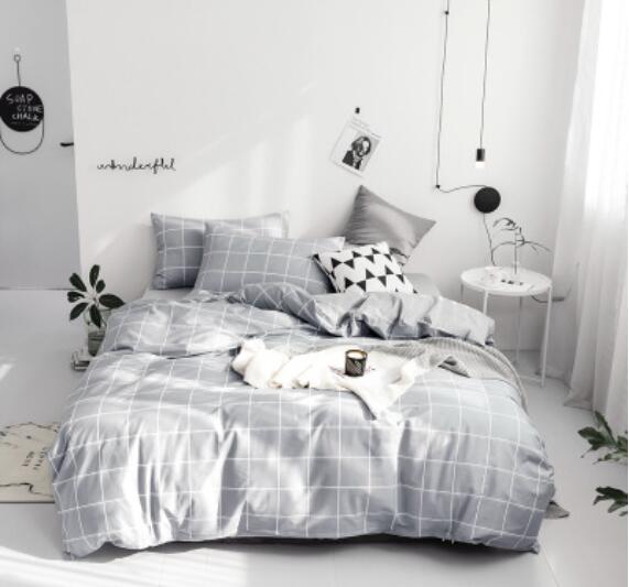 3D Light Gray Square 15144 Bed Pillowcases Quilt