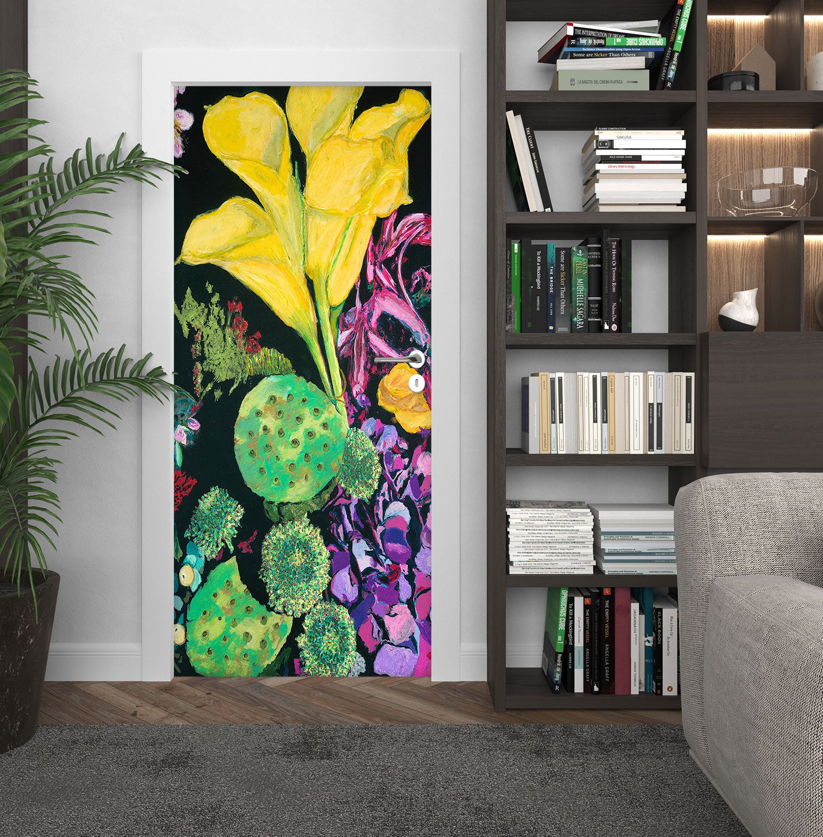 3D Flowers Color 9419 Allan P. Friedlander Door Mural