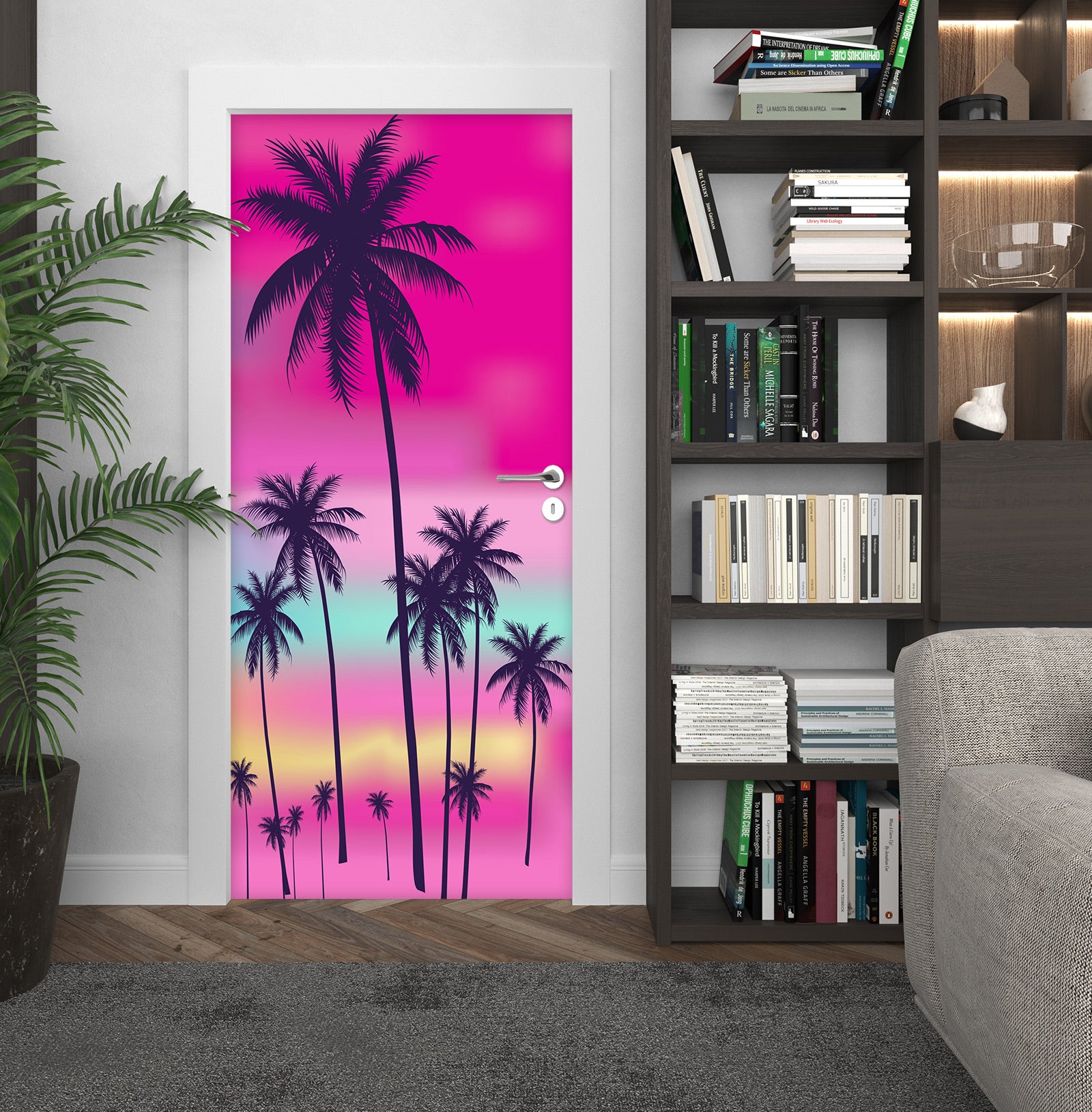 3D Coconut Tree 25034 Door Mural