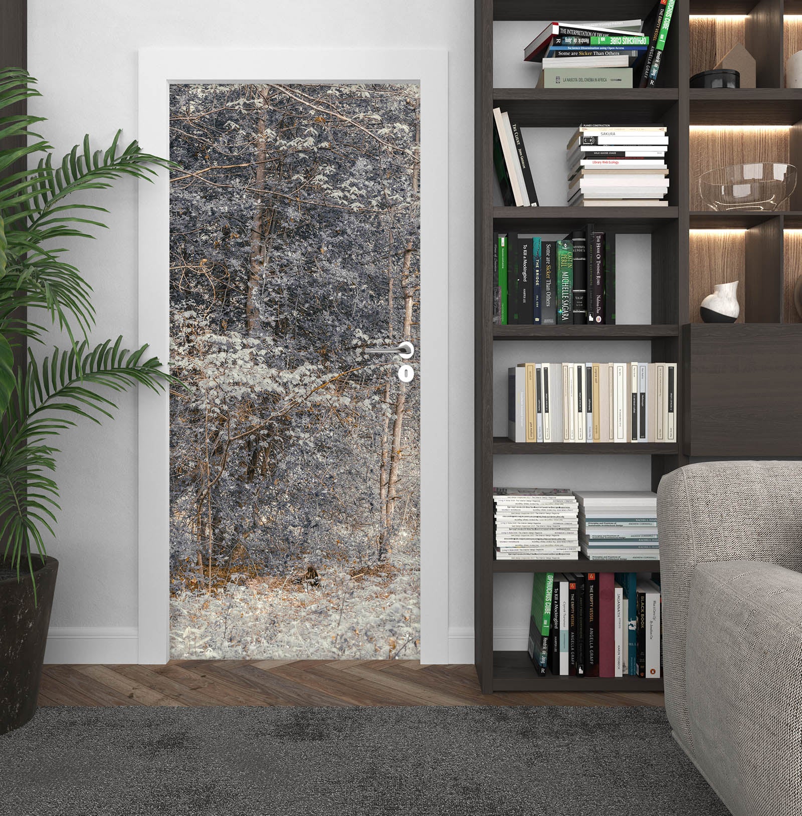3D Winter Forest 5179 Assaf Frank Door Mural