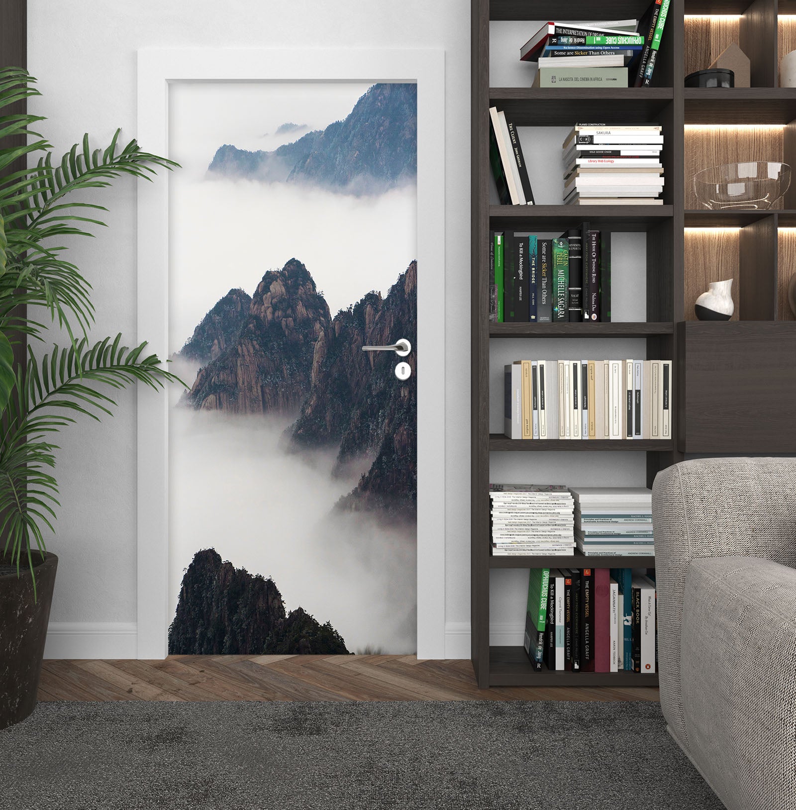 3D Mountains 25090 Door Mural