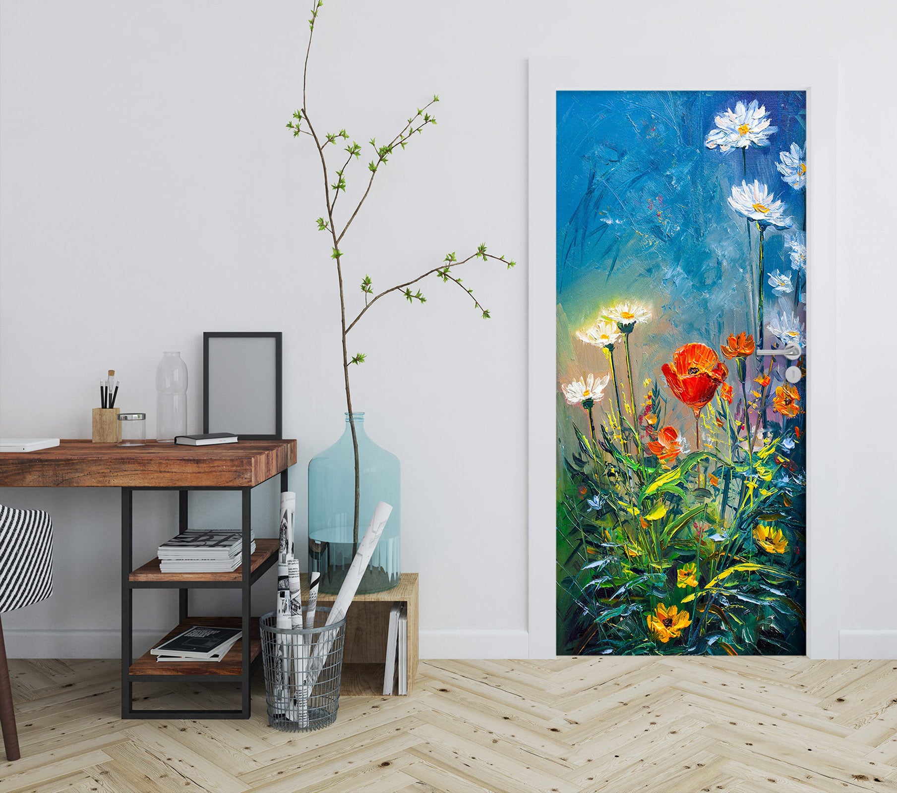 3D Flowers 24108 Door Mural