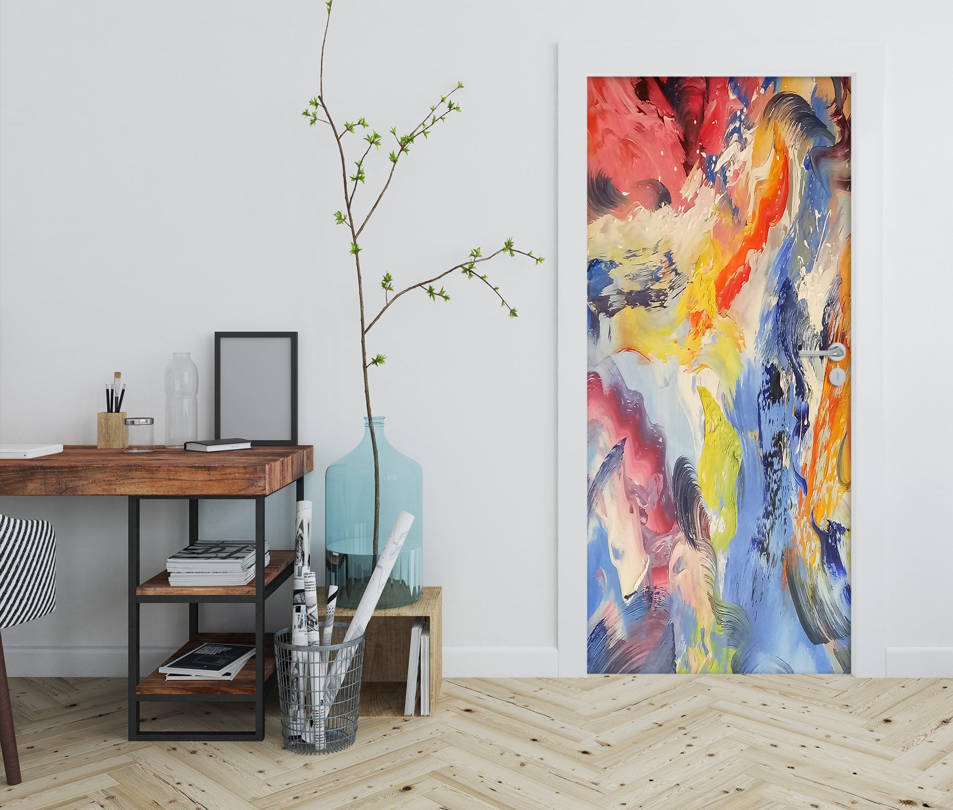 3D Colorful 21196 Door Mural