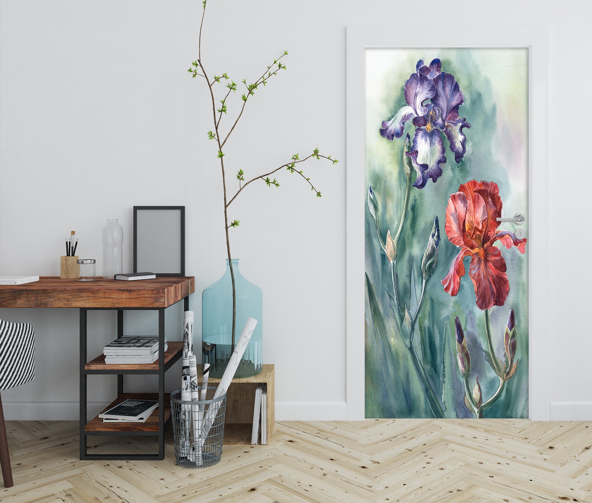 3D Flowers 25111 Door Mural