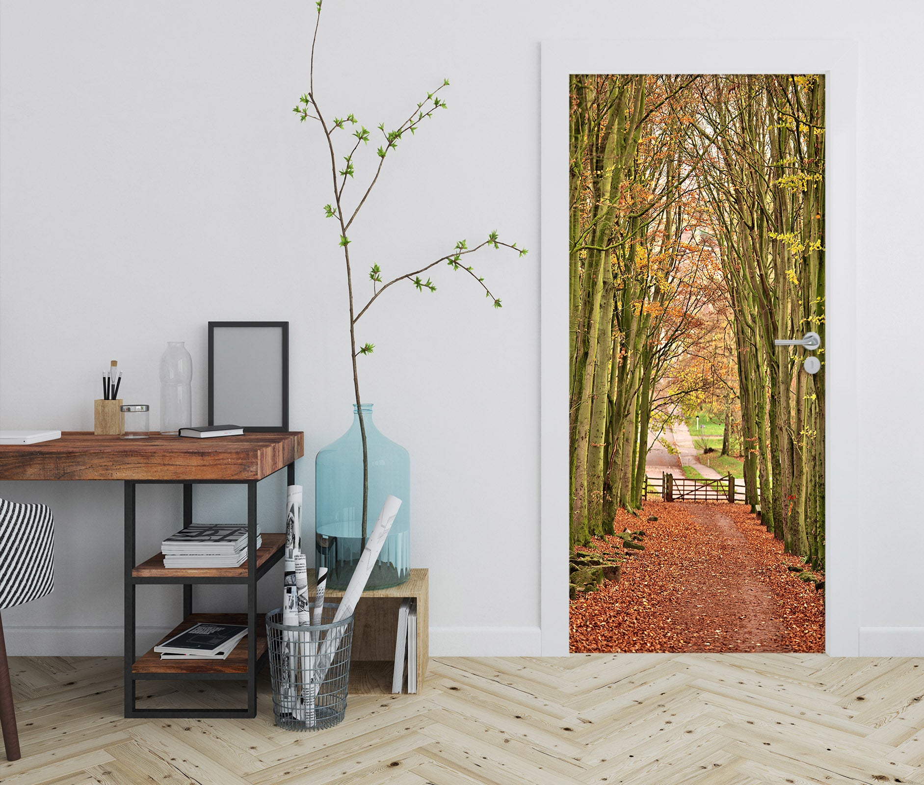 3D Forest Corridor 22045 Door Mural