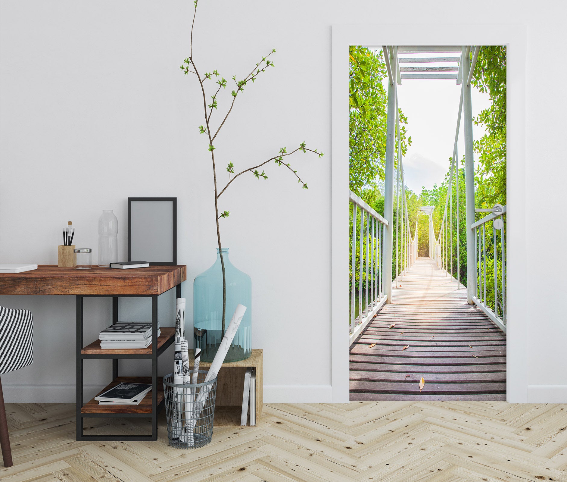 3D Bridge Gallery 22087 Door Mural