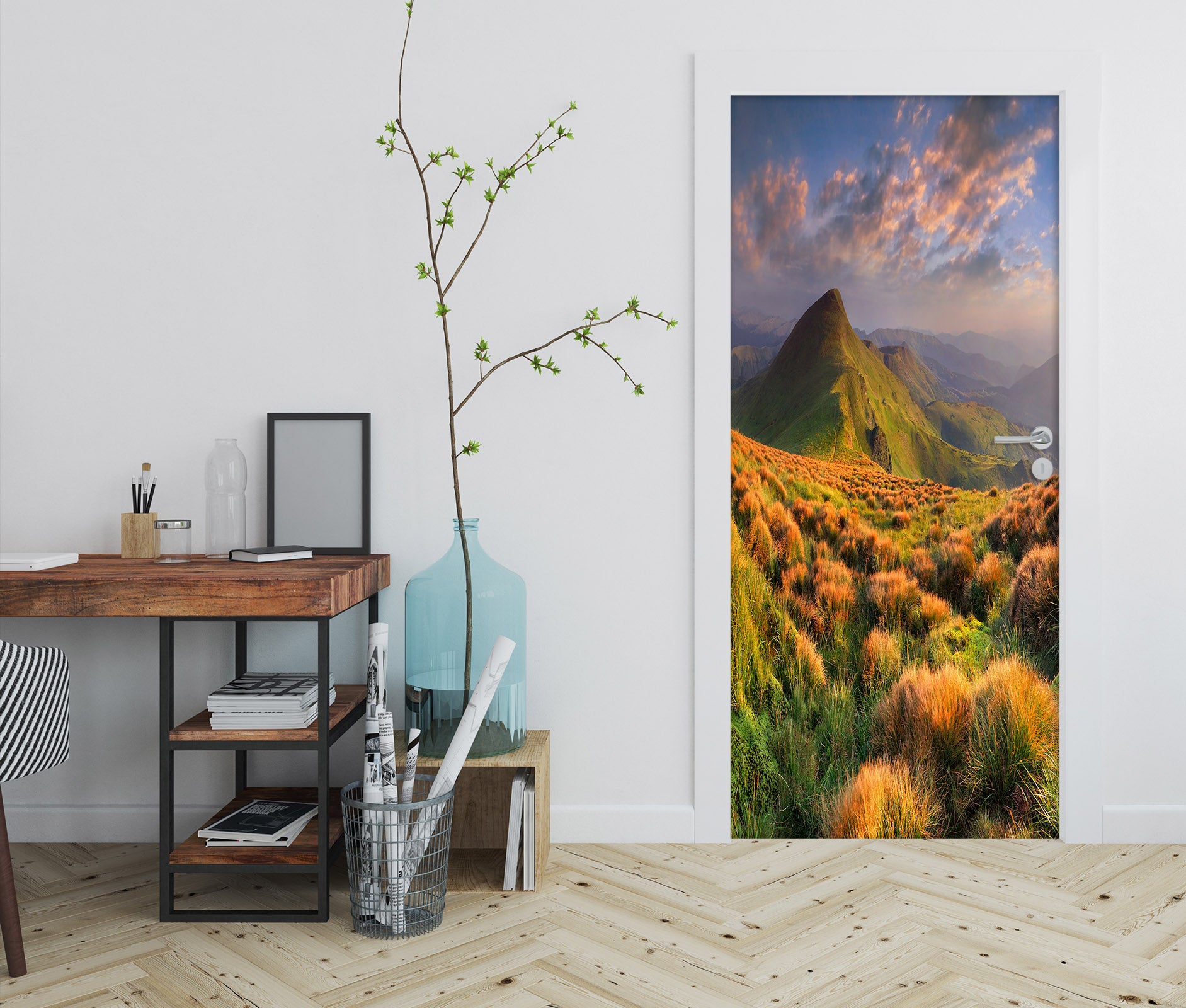 3D Mountains 25076 Door Mural