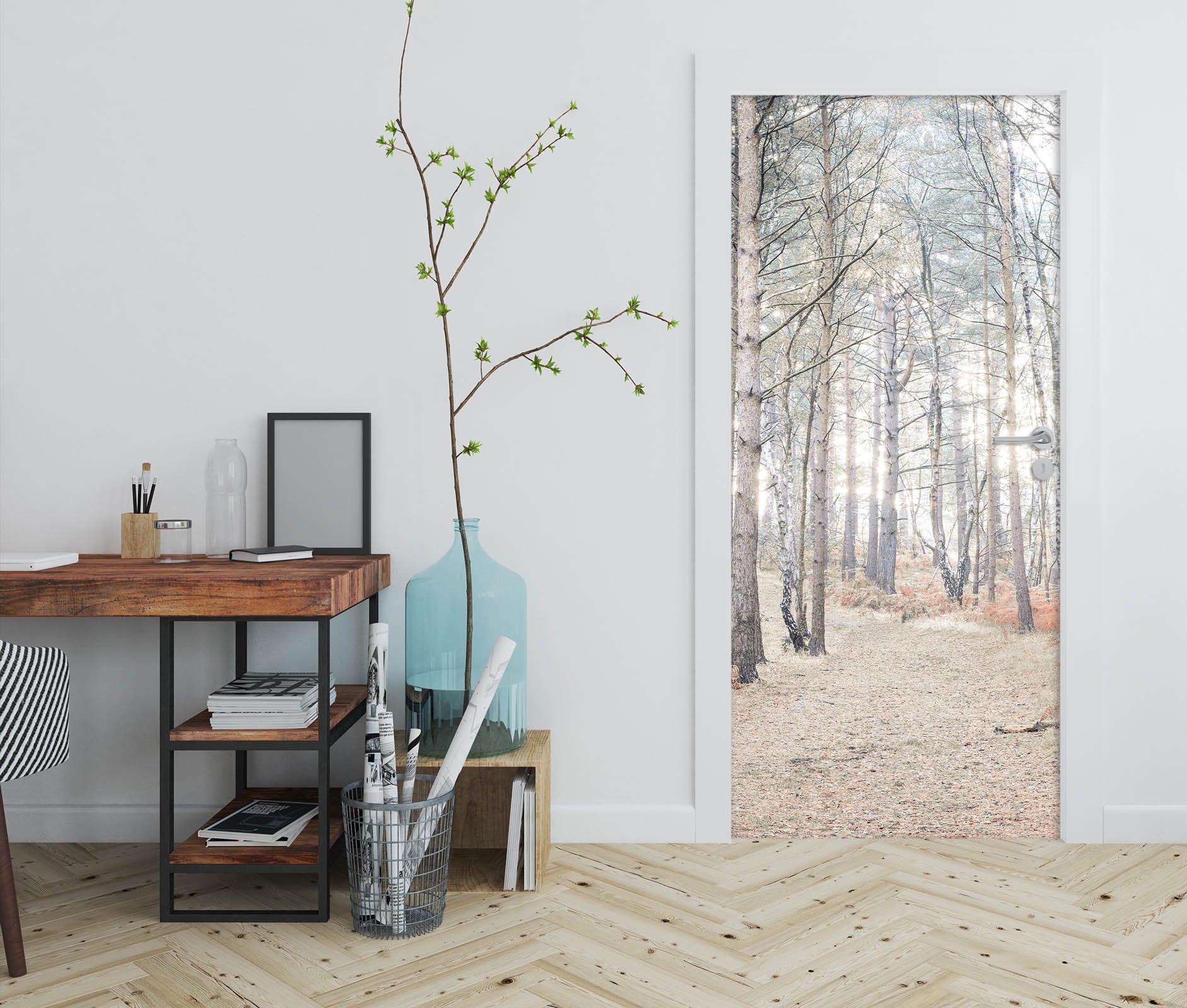 3D Winter Forest 5199 Assaf Frank Door Mural