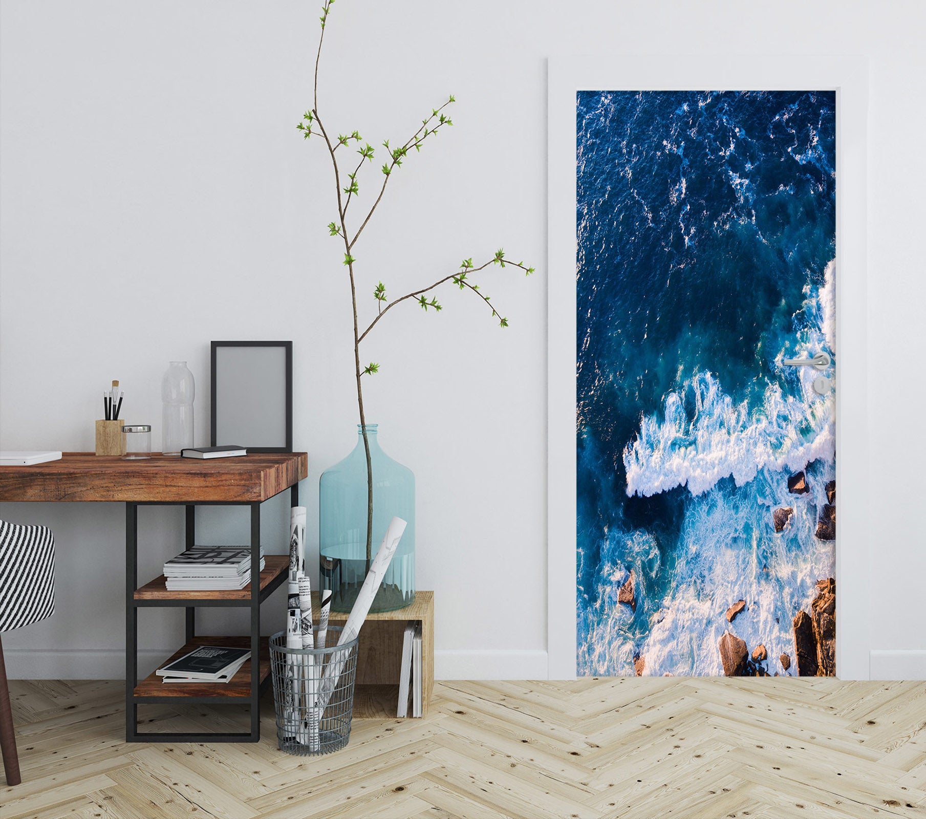 3D Waves 24127 Door Mural