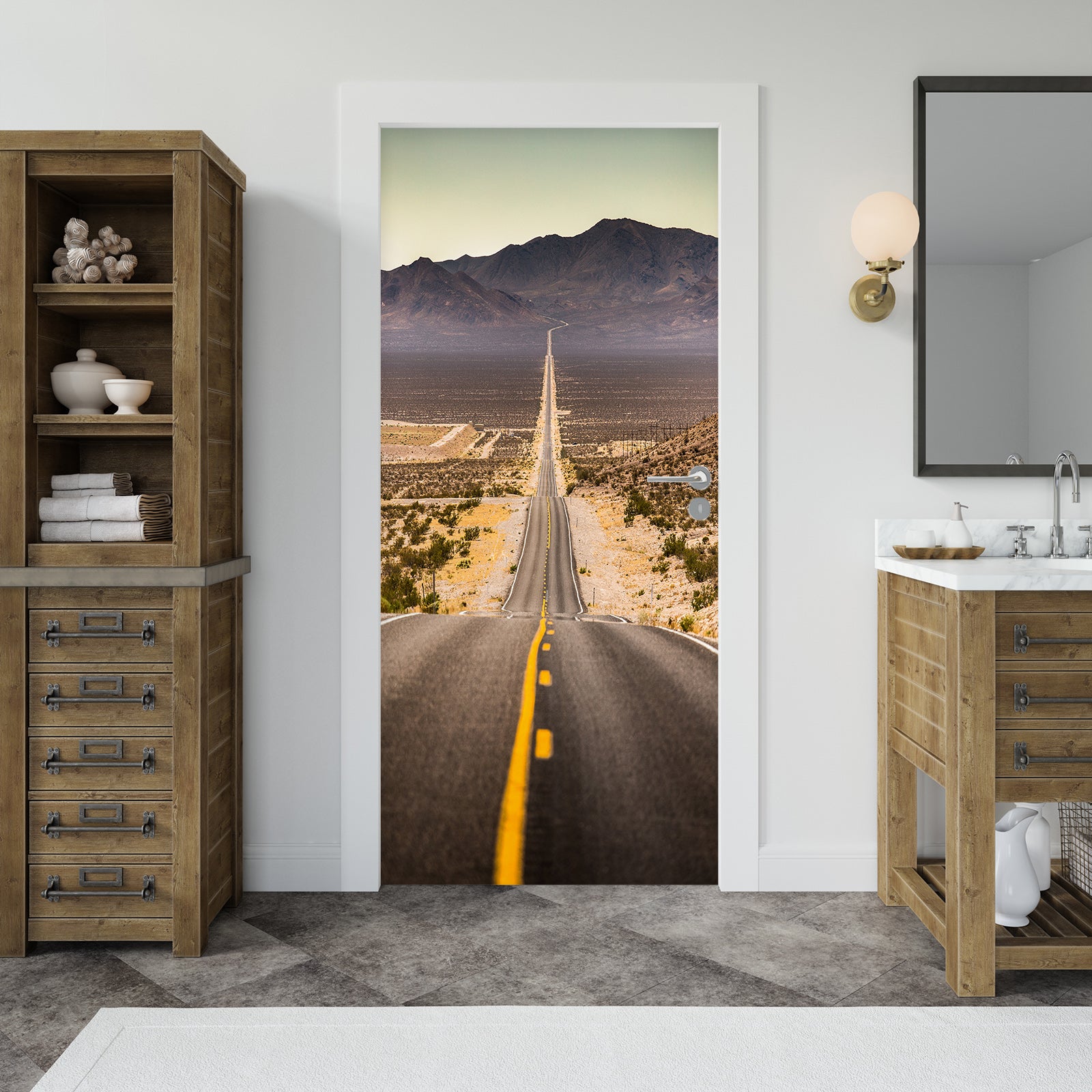 3D Highway 22091 Door Mural