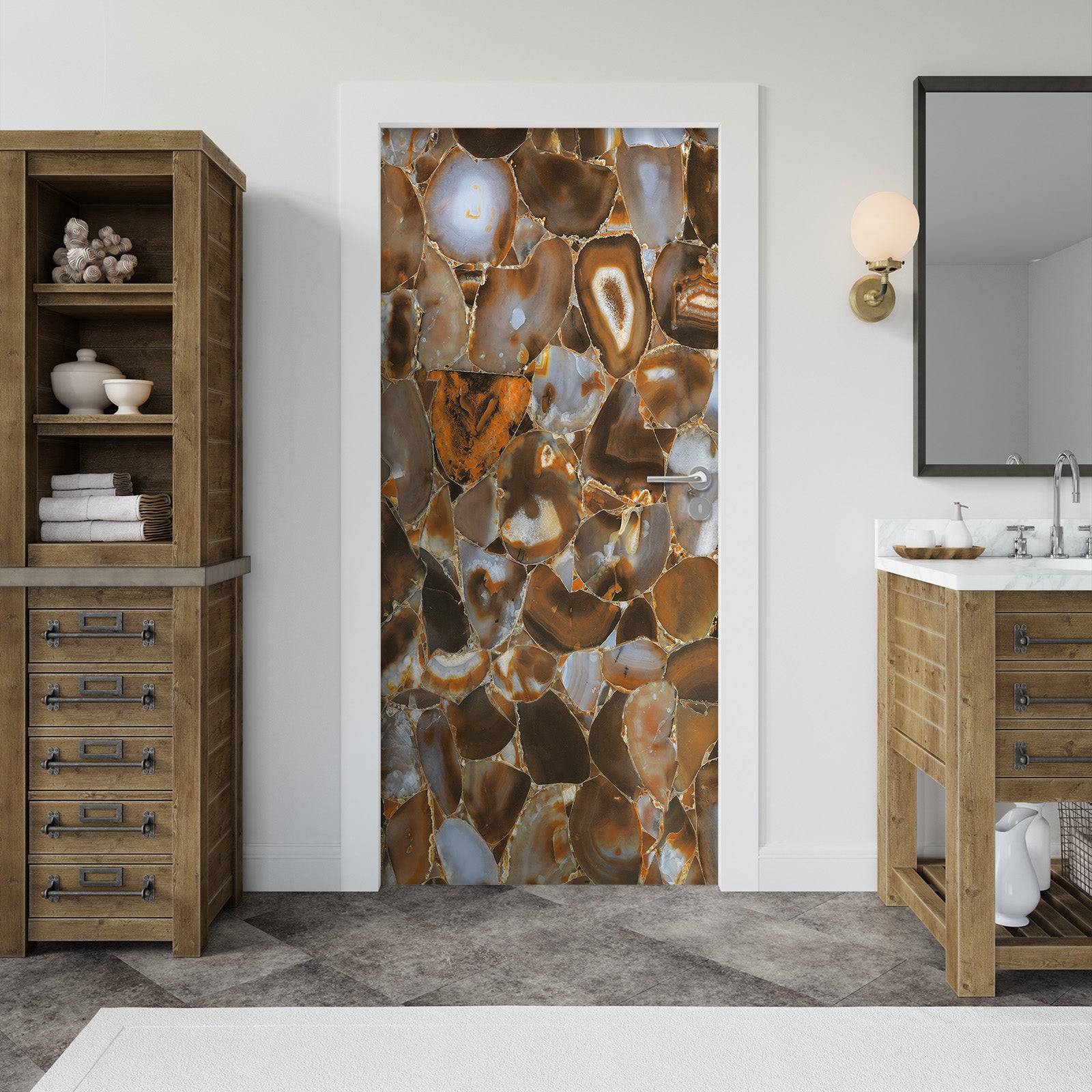 3D Stone Pattern 21178 Door Mural