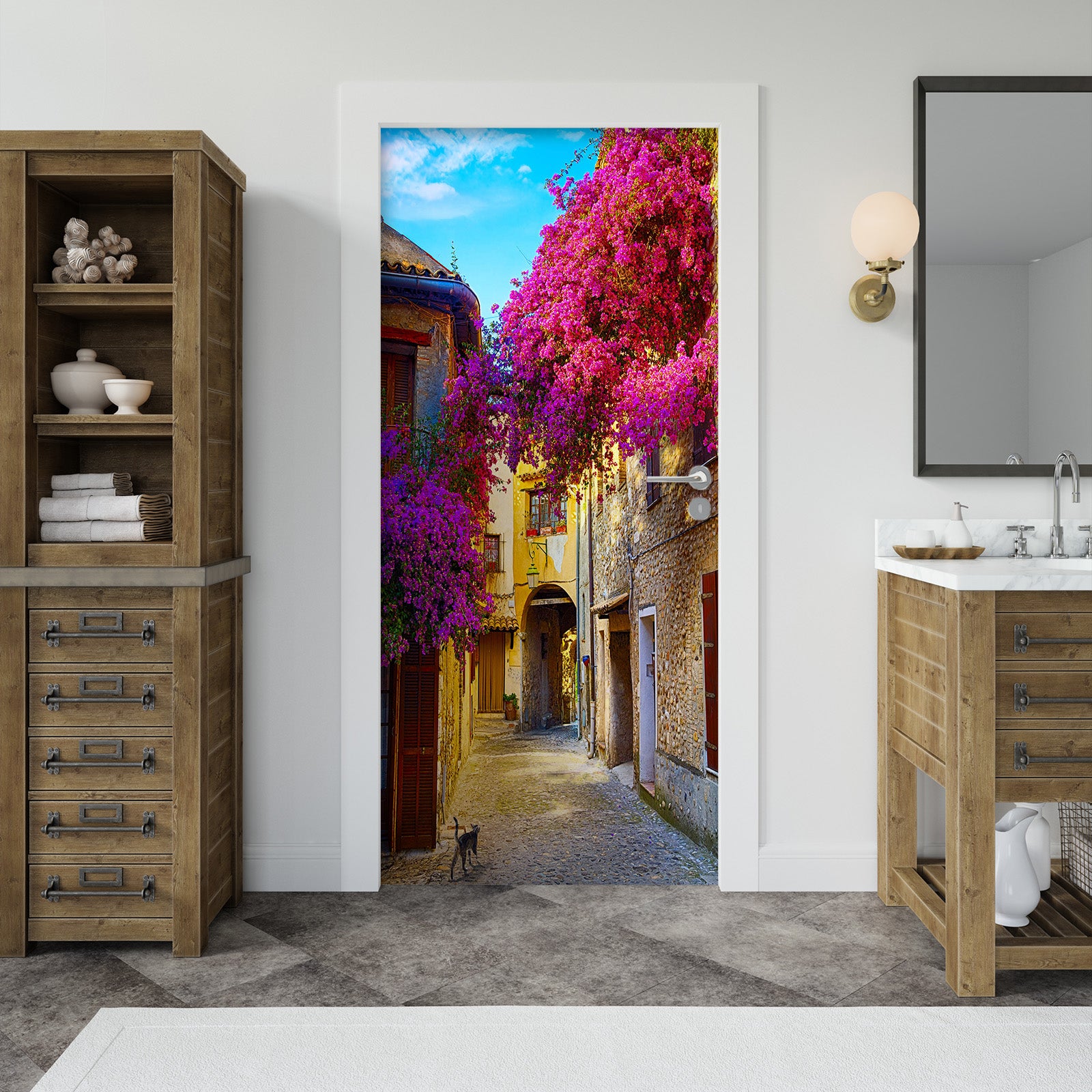 3D Houses 25064 Door Mural