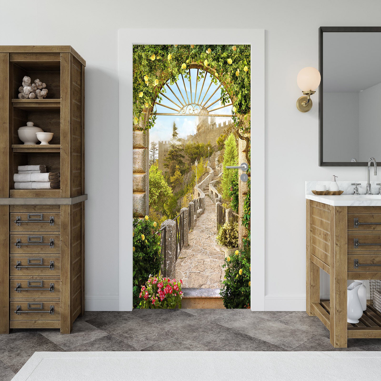 3D Corridor 22108 Door Mural