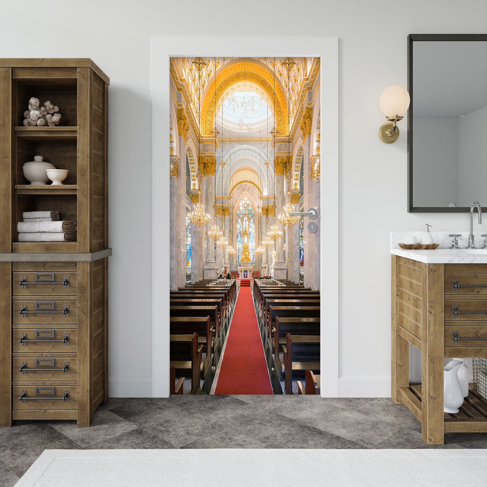 3D Church 22072 Door Mural