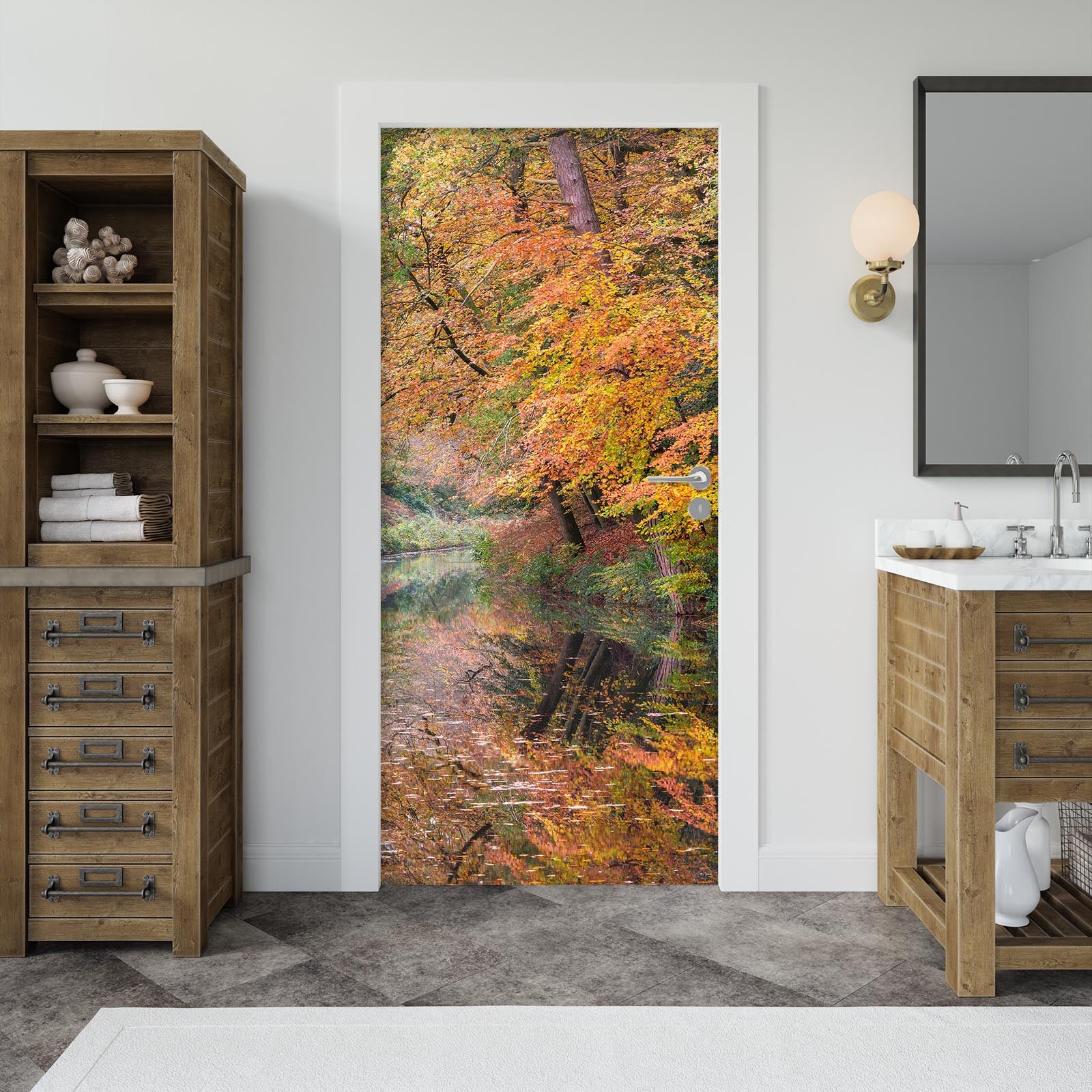 3D Mountain Forest 5104 Assaf Frank Door Mural