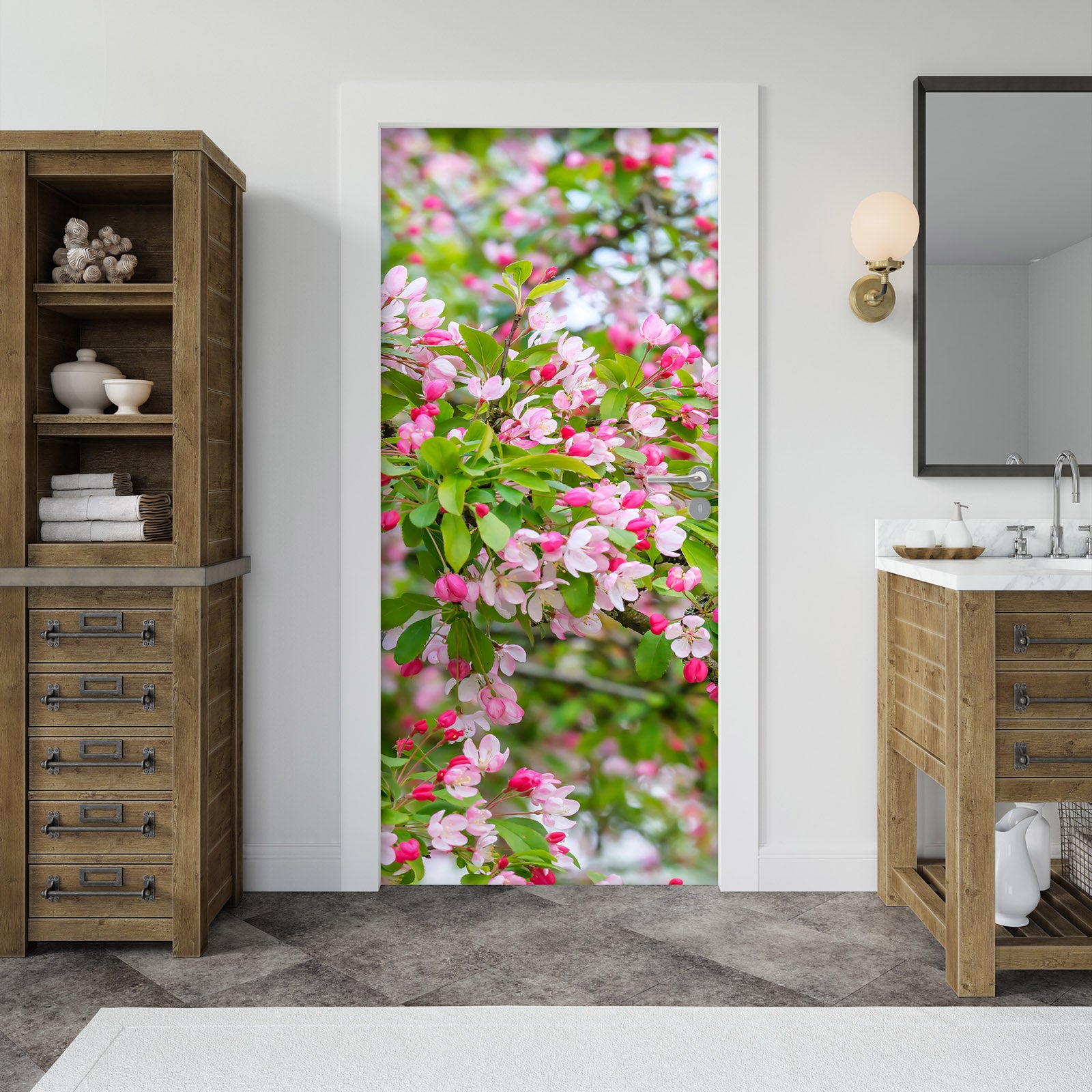 3D Peach Blossom 5150 Assaf Frank Door Mural
