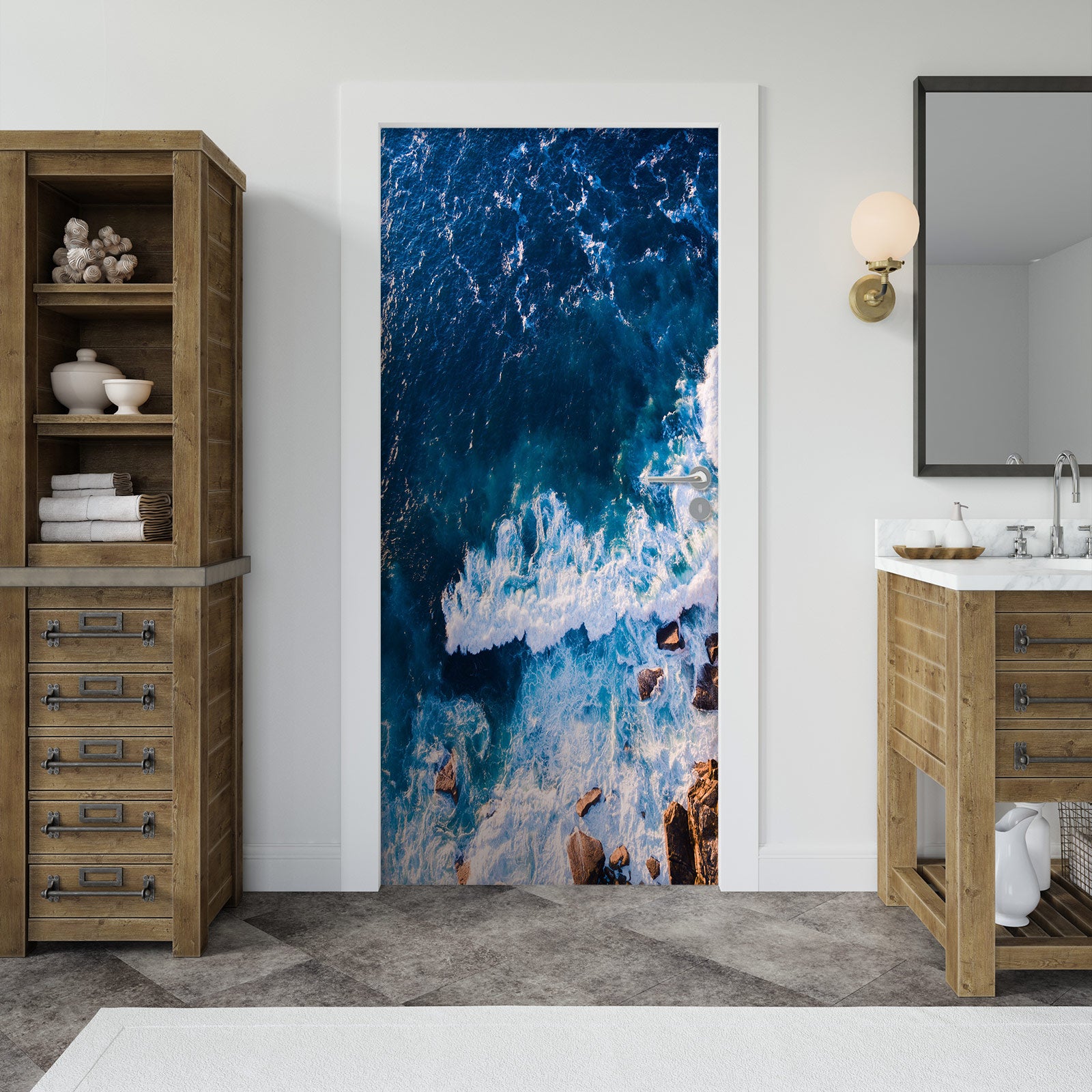 3D Waves 24127 Door Mural