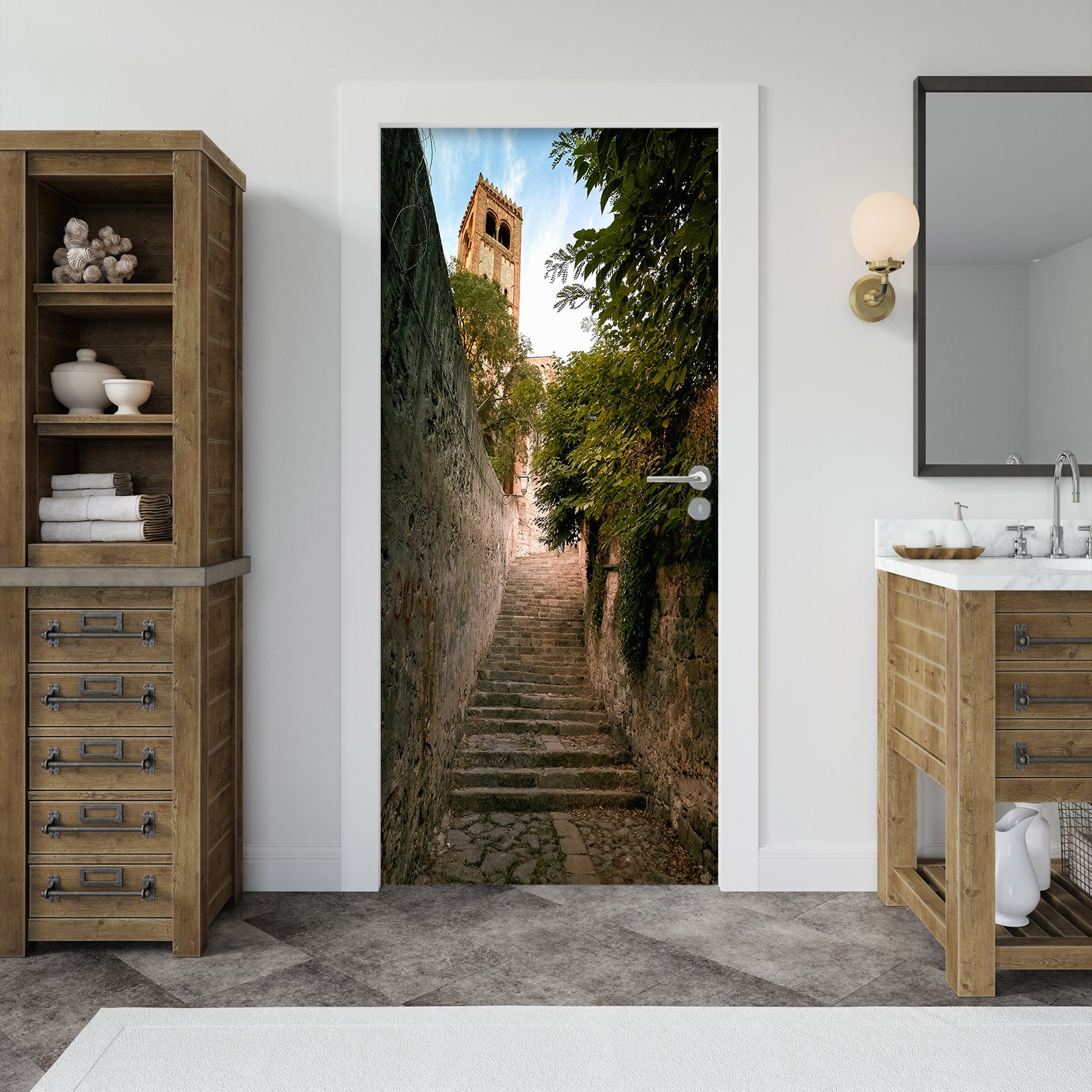 3D Stairs 22129 Door Mural