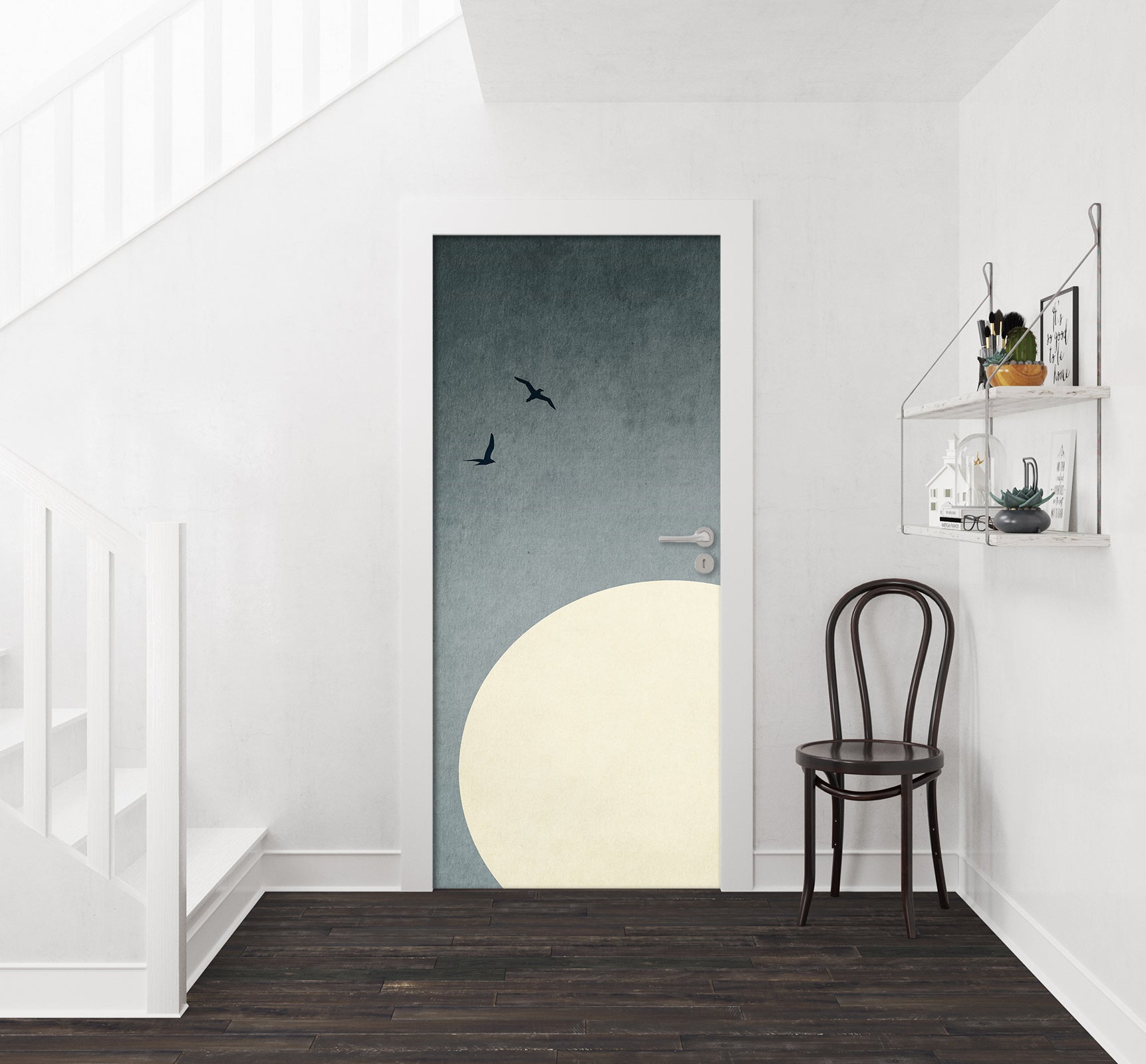 3D Moon Light 10144 Boris Draschoff Door Mural
