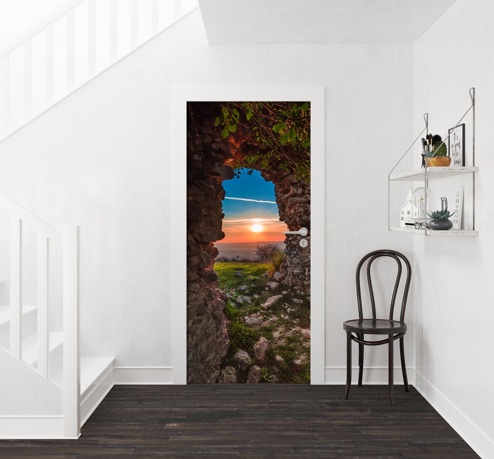 3D Stone Cave 22130 Door Mural