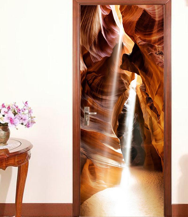 3D light in the mountains door mural Wallpaper AJ Wallpaper