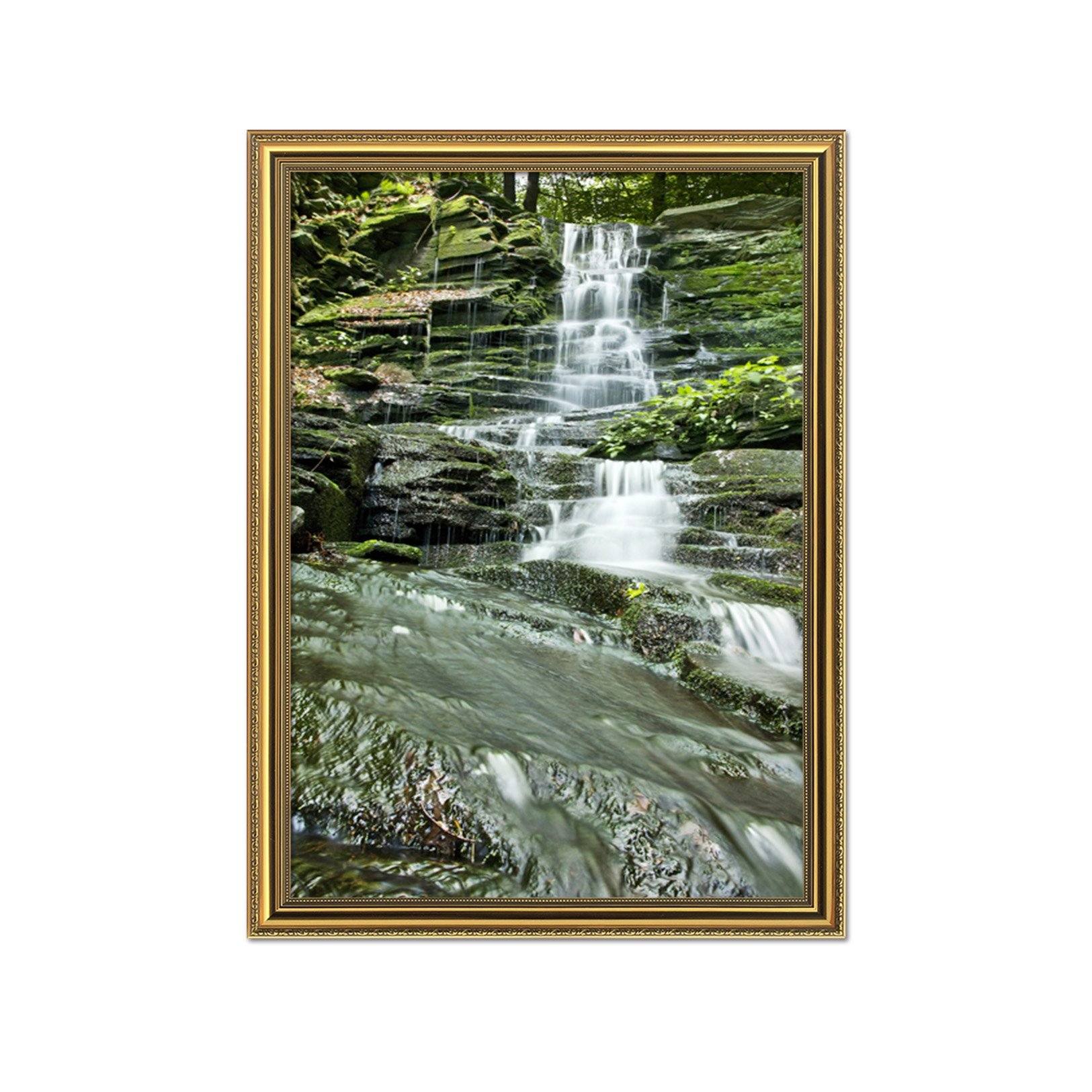 3D Moss Stone 098 Fake Framed Print Painting Wallpaper AJ Creativity Home