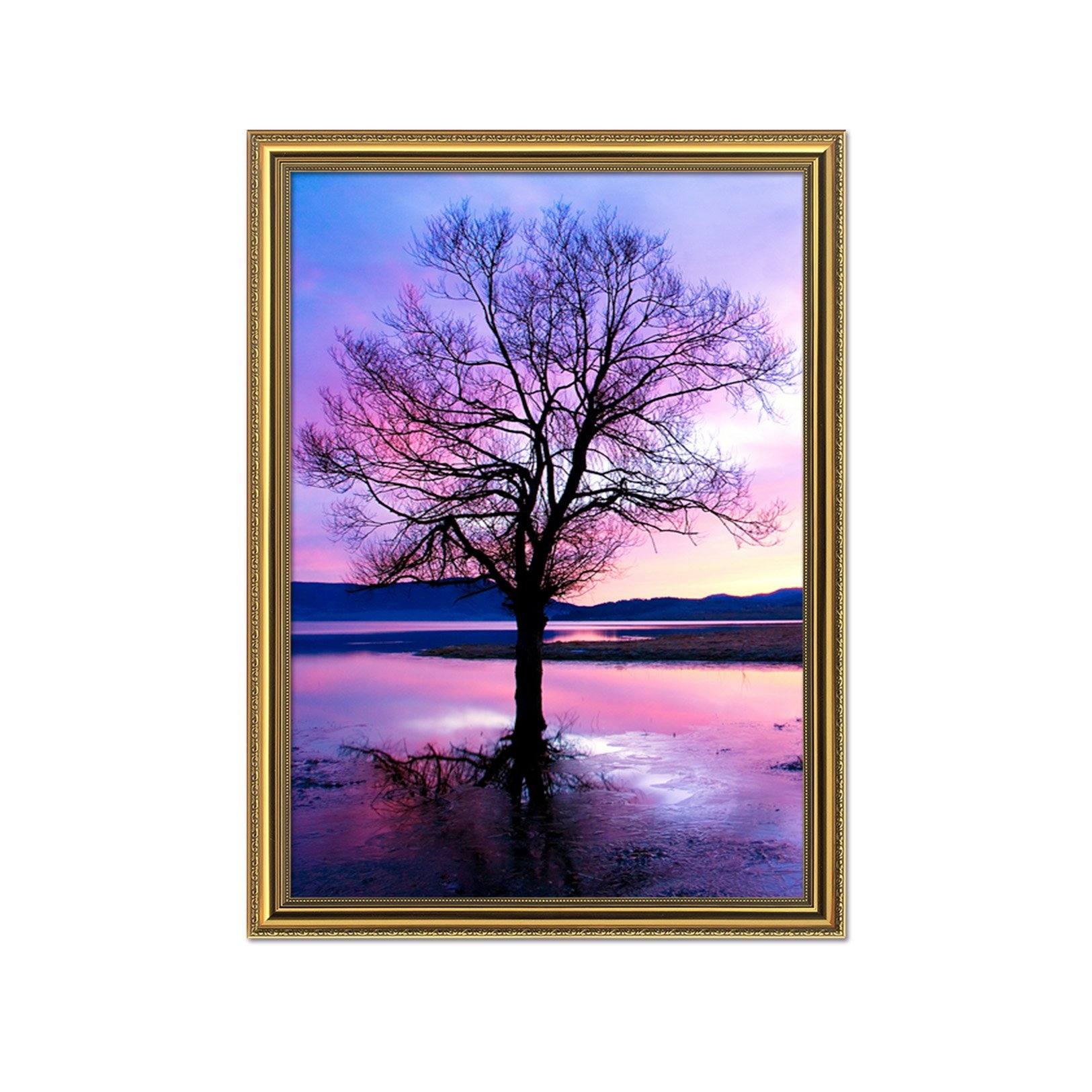 3D Purple Sky 129 Fake Framed Print Painting Wallpaper AJ Creativity Home